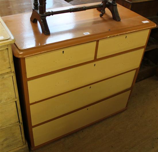 Painted pine chest of drawers